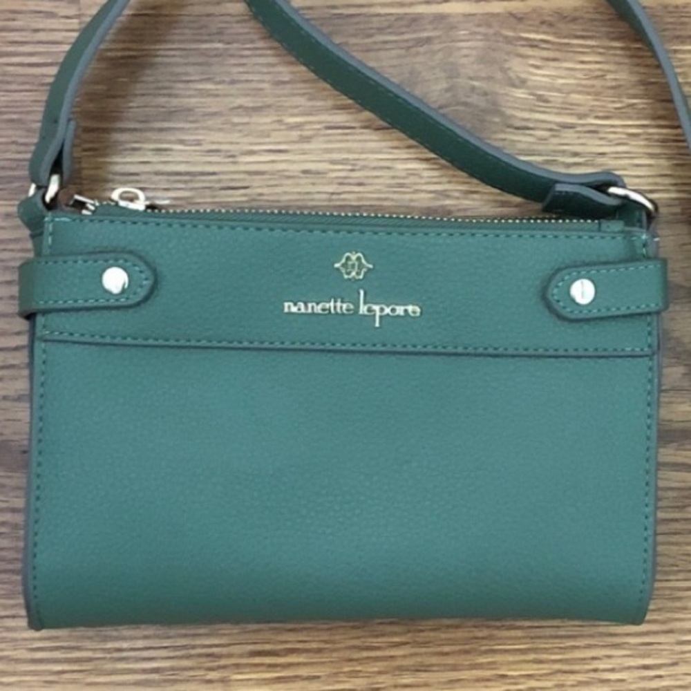 Nanette Lepore sage green vegan Leather Crossbody